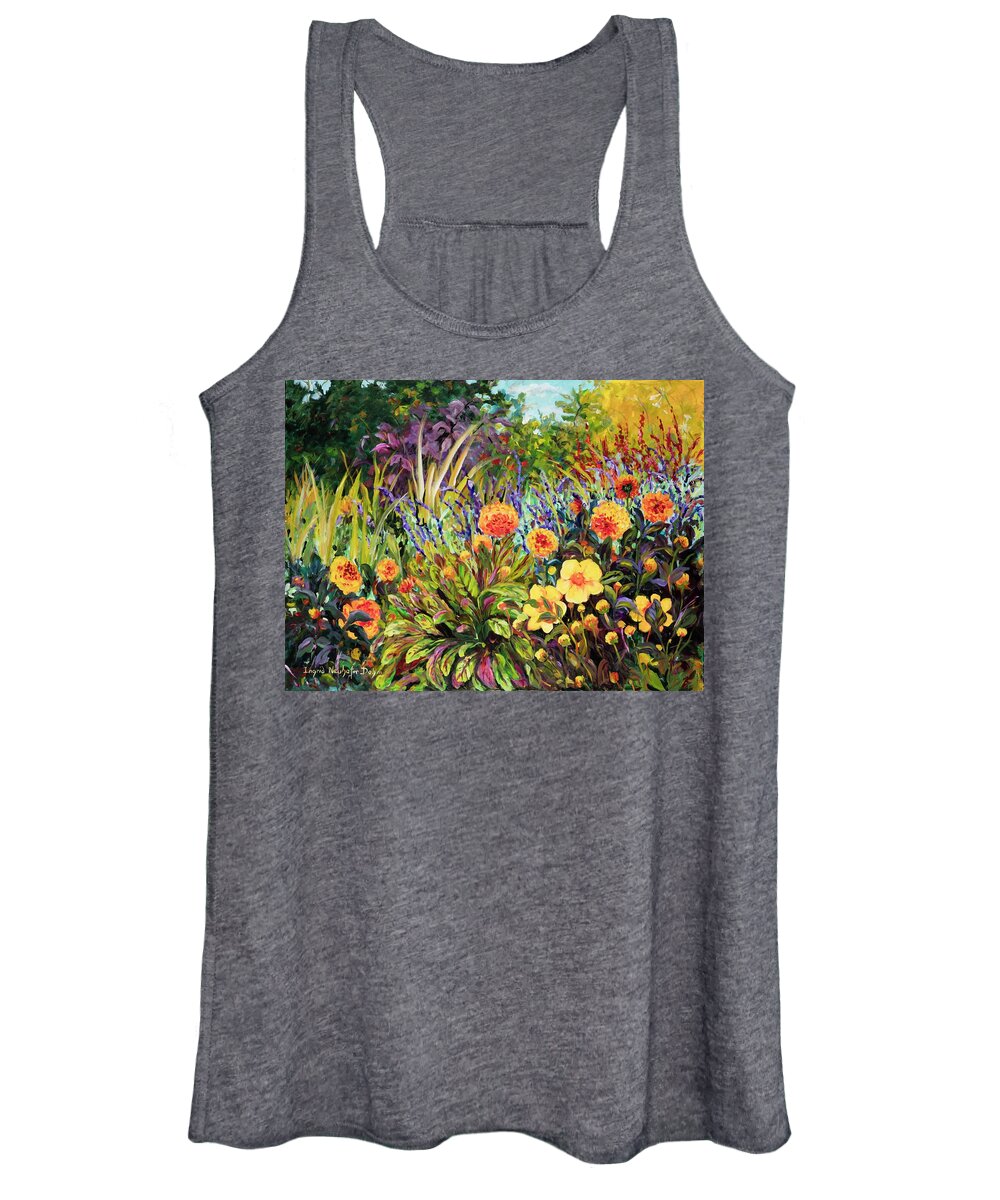 Flowers Women's Tank Top featuring the painting Yellow Green by Ingrid Dohm