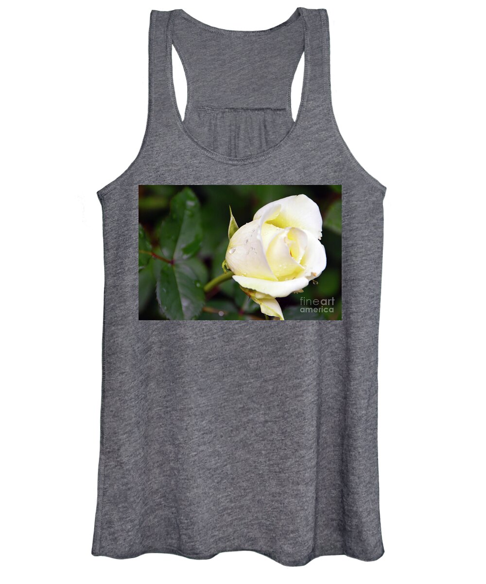 Yellow Women's Tank Top featuring the photograph Yellow Rose 2 by Brian O'Kelly