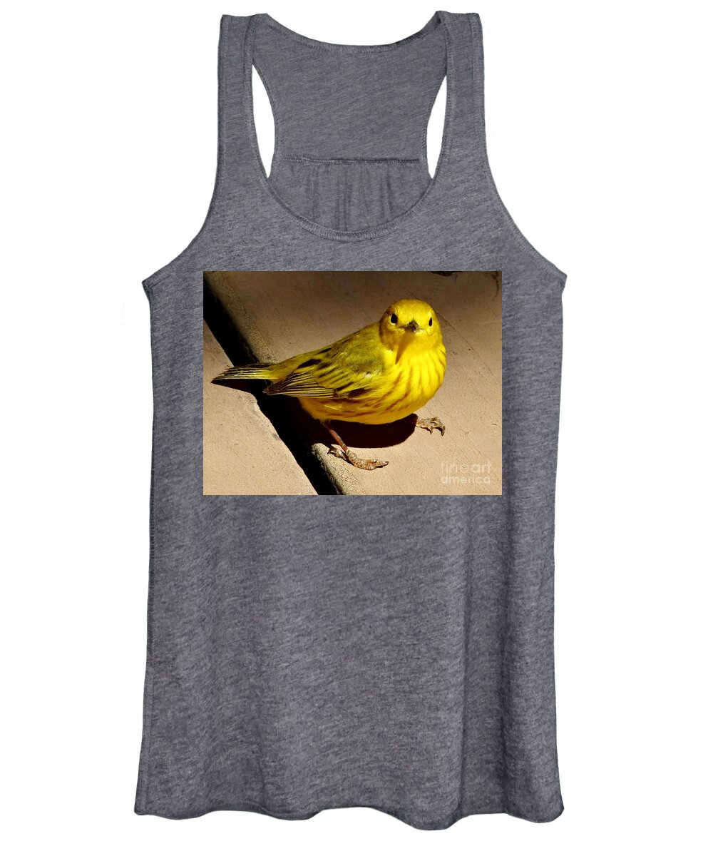© 2017 Women's Tank Top featuring the photograph Yellow Warbler by Christopher Plummer