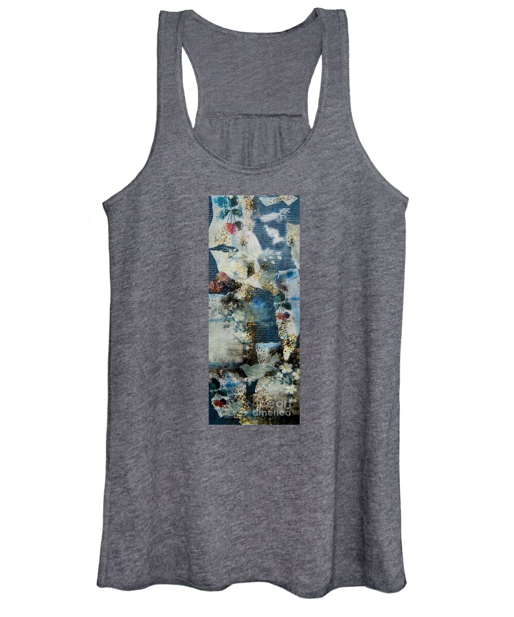 Red Women's Tank Top featuring the photograph Yesterday and Today Panel 2 by Alone Larsen