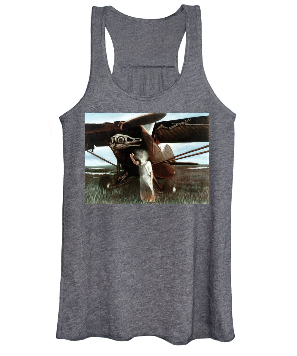 Airplane Women's Tank Top featuring the painting Young Icarus by William Stoneham
