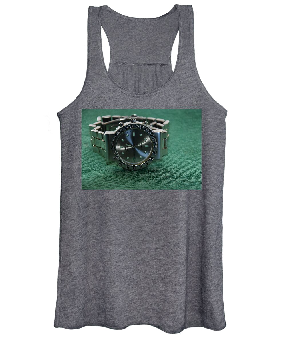 Watches Women's Tank Top featuring the photograph Zigzag Face by Ee Photography