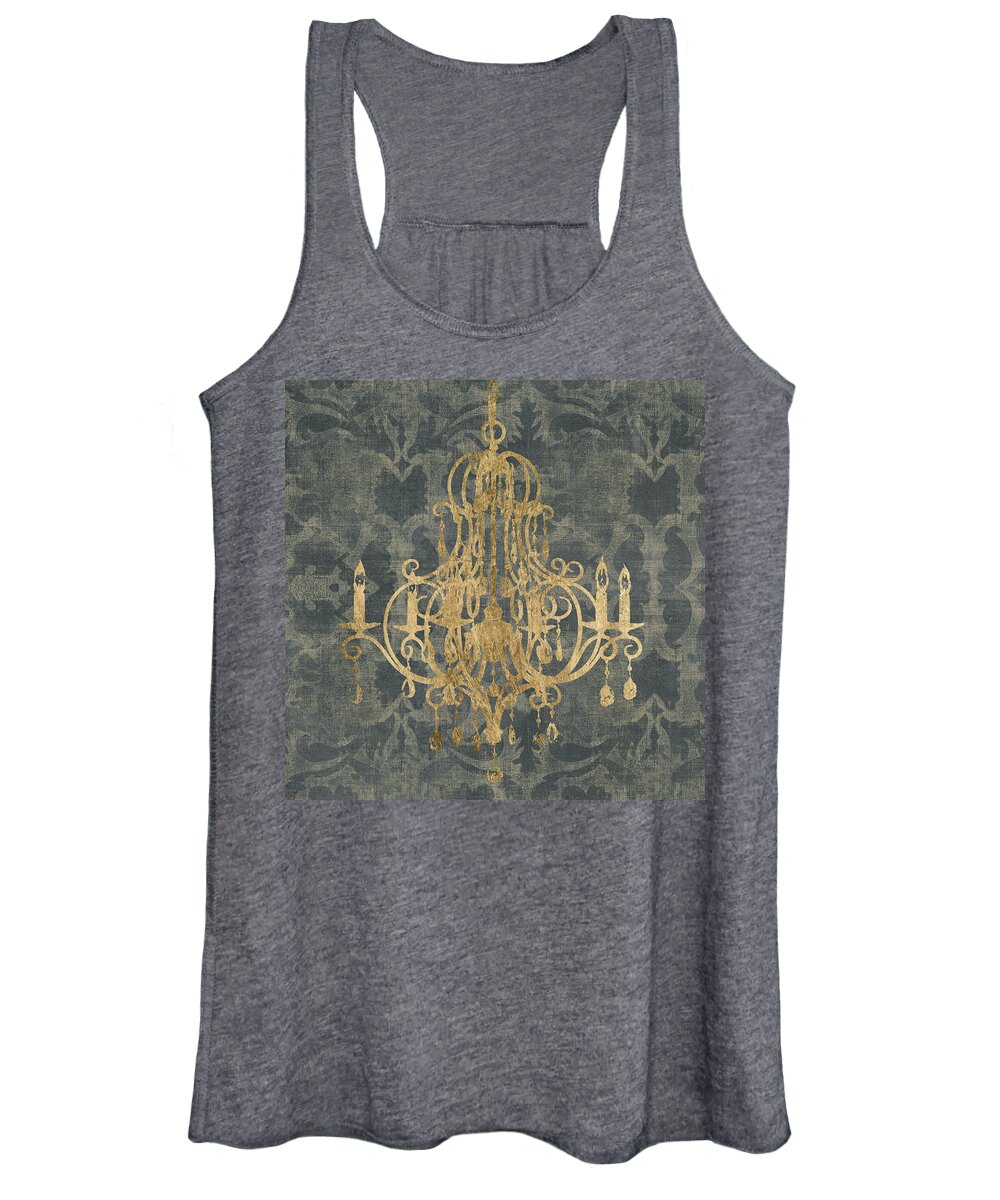 Decorative Women's Tank Top featuring the painting Gilt Chandelier Iv #1 by Jennifer Goldberger