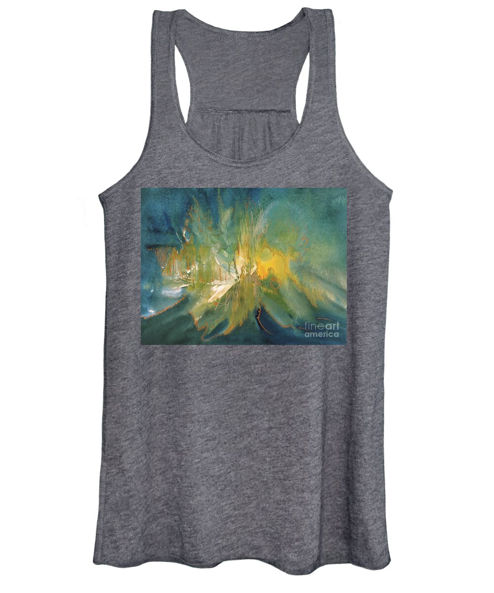 Abstract Women's Tank Top featuring the digital art Mystic Music #1 by Jacqueline Shuler