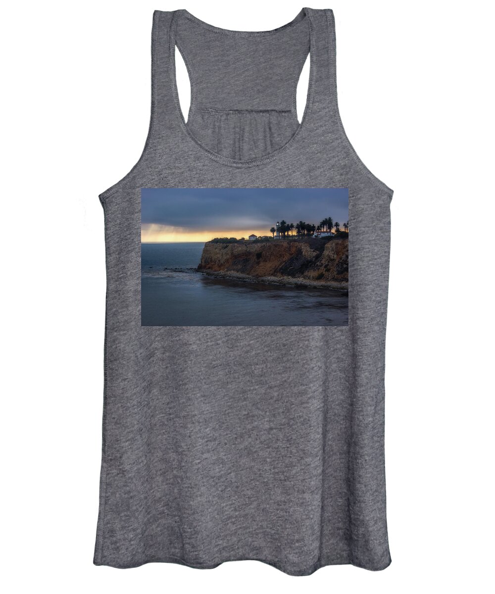 Architecture Women's Tank Top featuring the photograph Point Vicente Lighthouse at Sunset #1 by Andy Konieczny