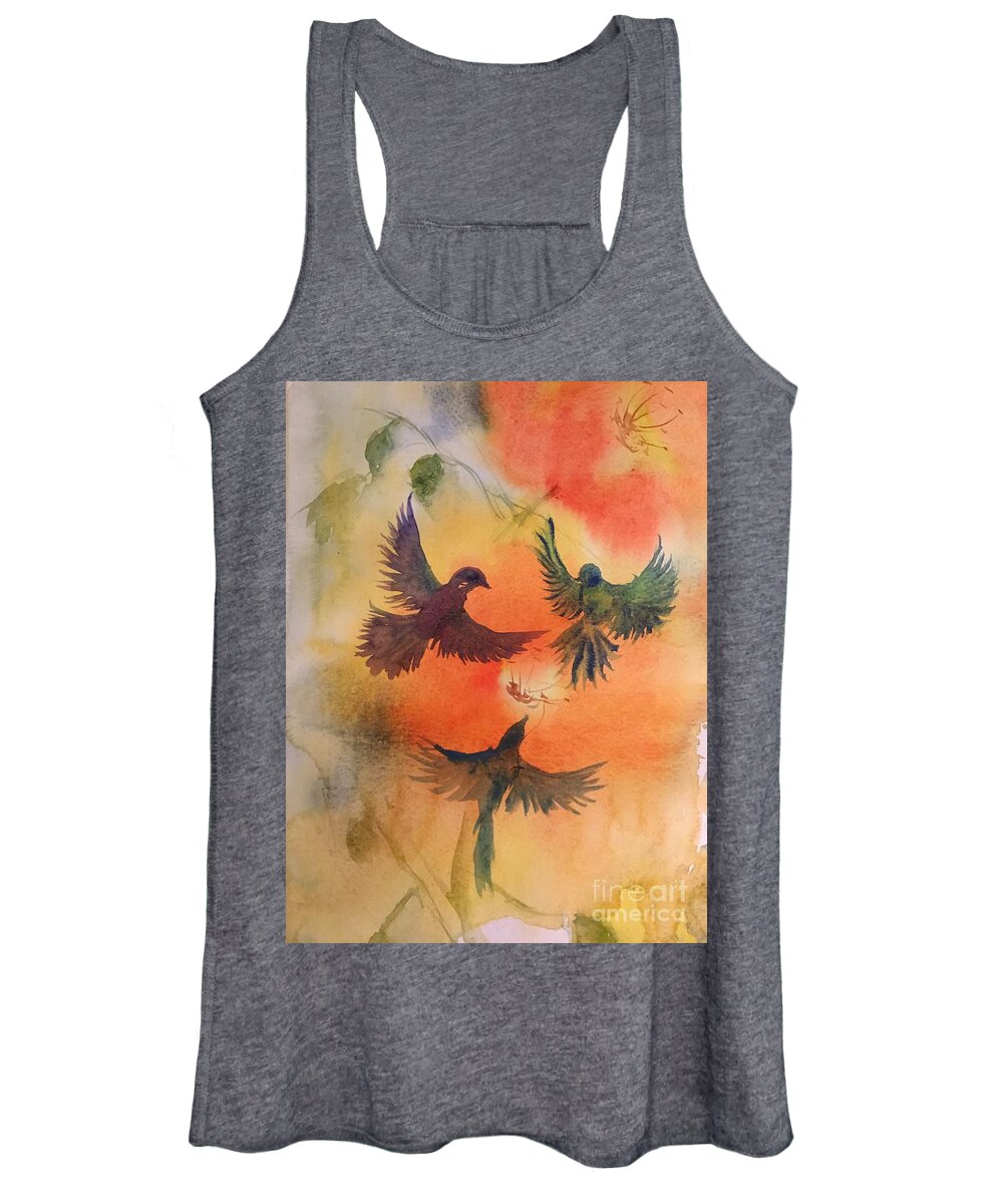 1232019 Women's Tank Top featuring the painting 1232019 by Han in Huang wong