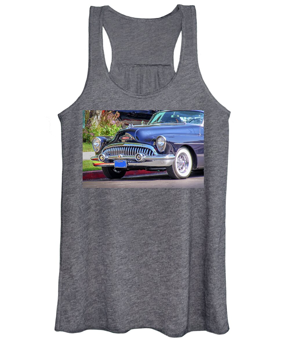 Buick Women's Tank Top featuring the photograph 1953 Buick Skylark - Chrome And Grill by Gene Parks