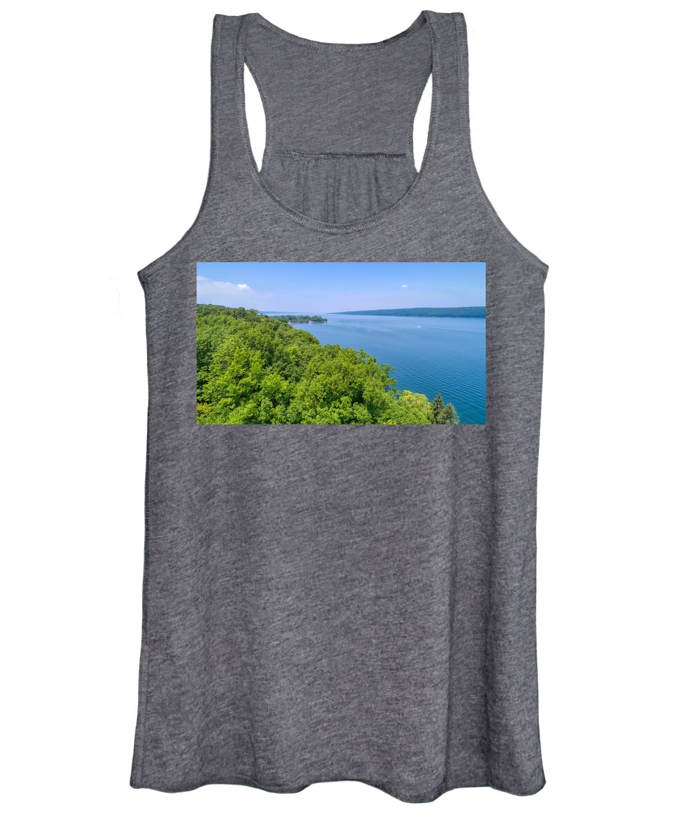 Sky Women's Tank Top featuring the photograph Cayuga Lake #2 by Anthony Giammarino