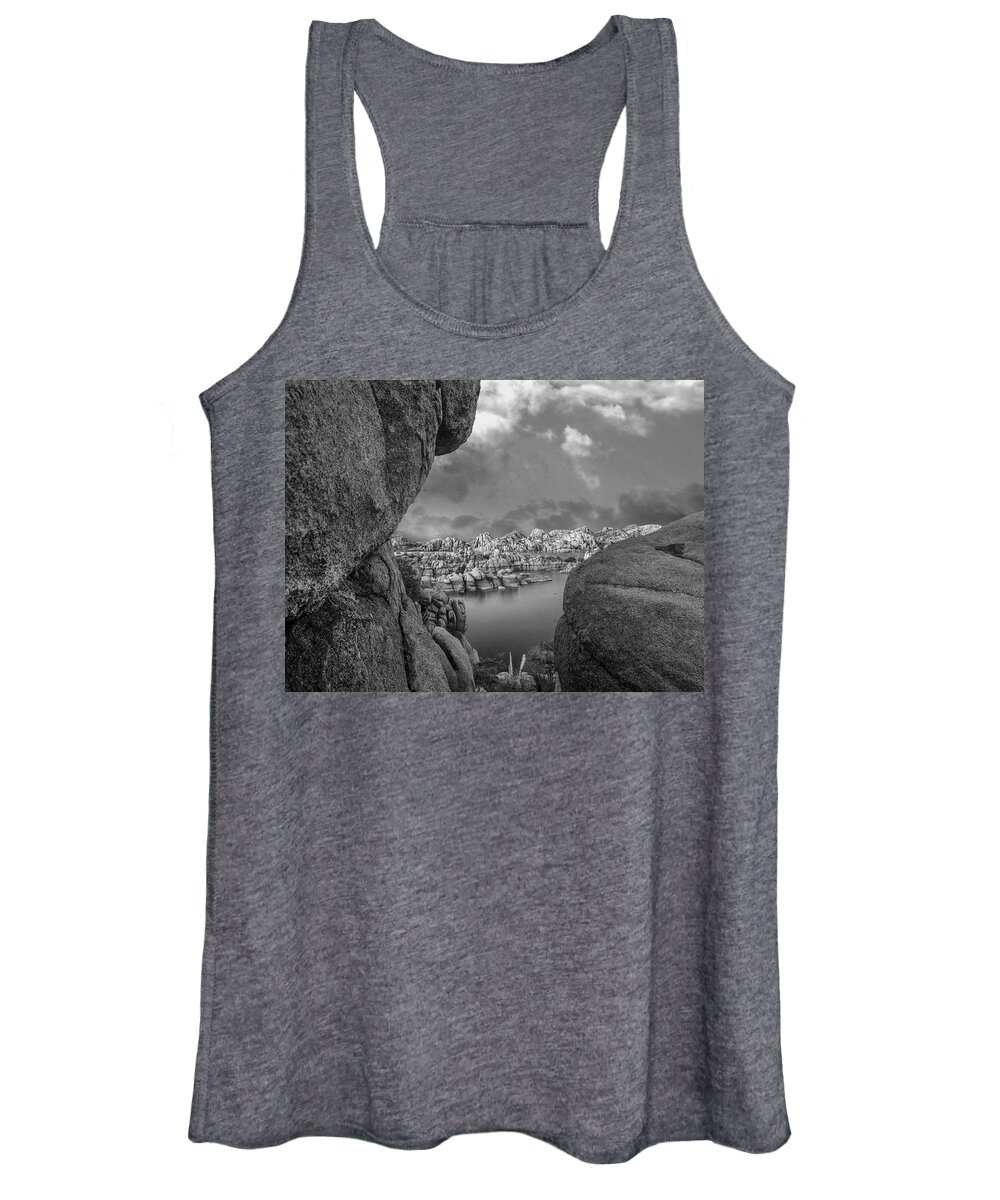 Disk1216 Women's Tank Top featuring the photograph Granite Dells, Watson Lake #2 by Tim Fitzharris