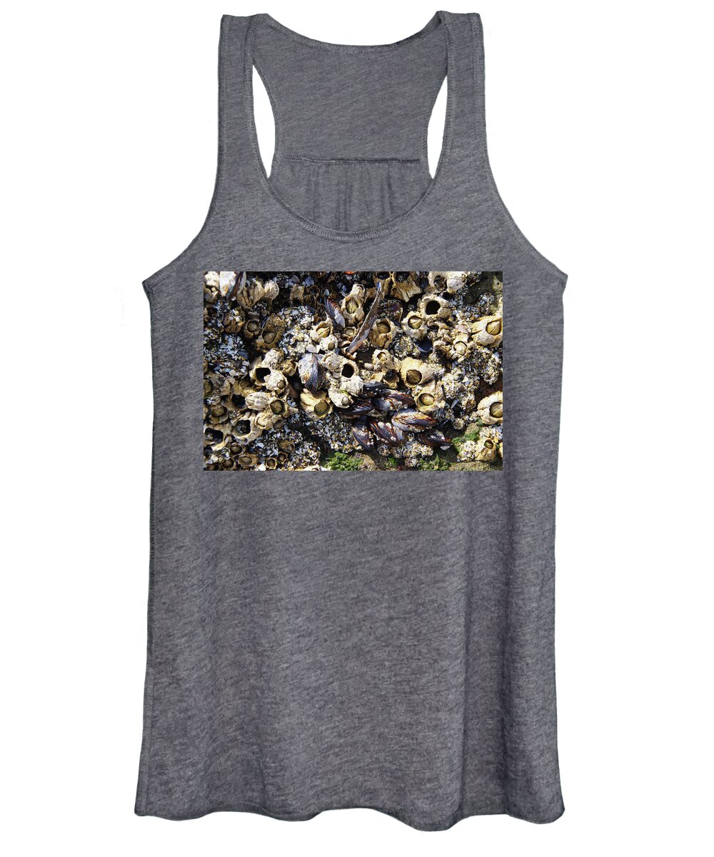 Coast Women's Tank Top featuring the photograph Mussels And Barnacle #2 by Steve Estvanik