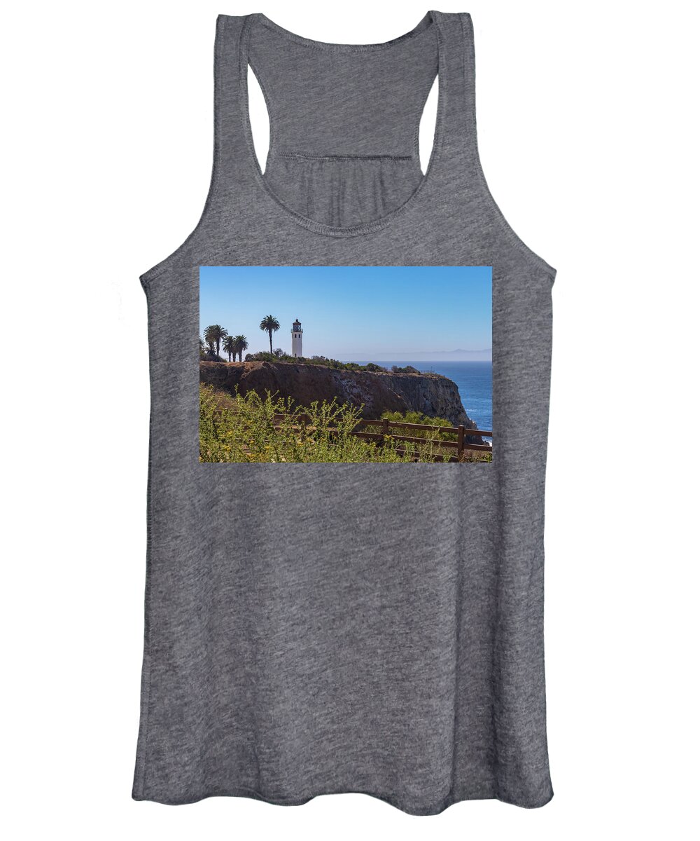 Architecture Women's Tank Top featuring the photograph Point Vicente Lighthouse #3 by Ed Clark