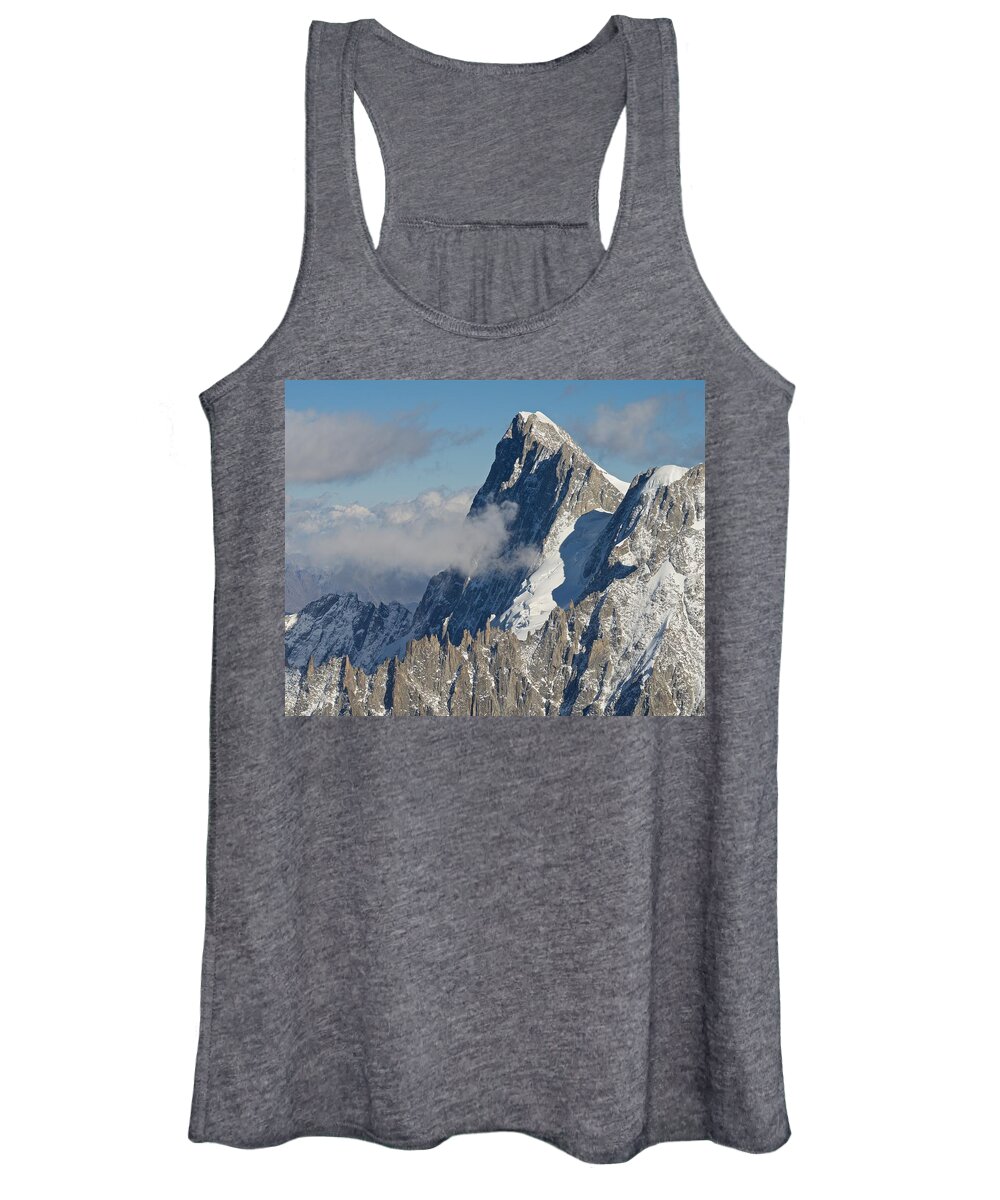 Aiguille Du Midi Women's Tank Top featuring the photograph Mont Blanc Du Tacul #3 by Stephen Taylor