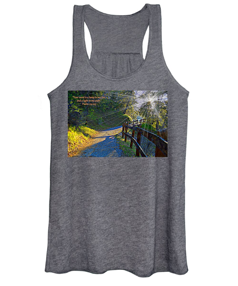 Psalm Women's Tank Top featuring the photograph A Light To My Path by Glenn McCarthy Art and Photography