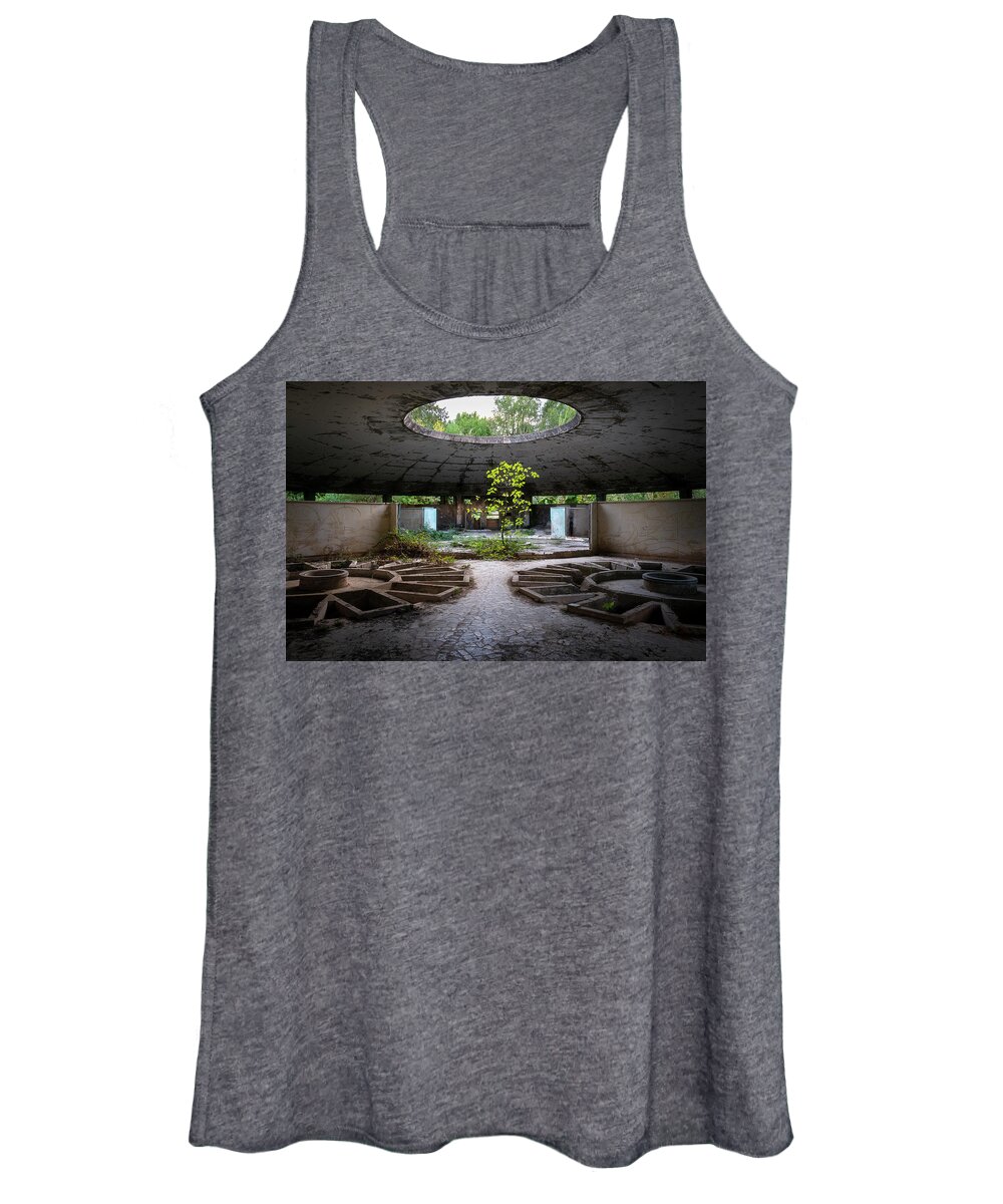 Urban Women's Tank Top featuring the photograph Abandoned Spa in Decay by Roman Robroek