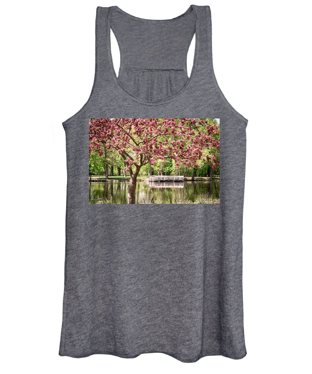 Deck Women's Tank Top featuring the photograph Across The Pond by Phil S Addis
