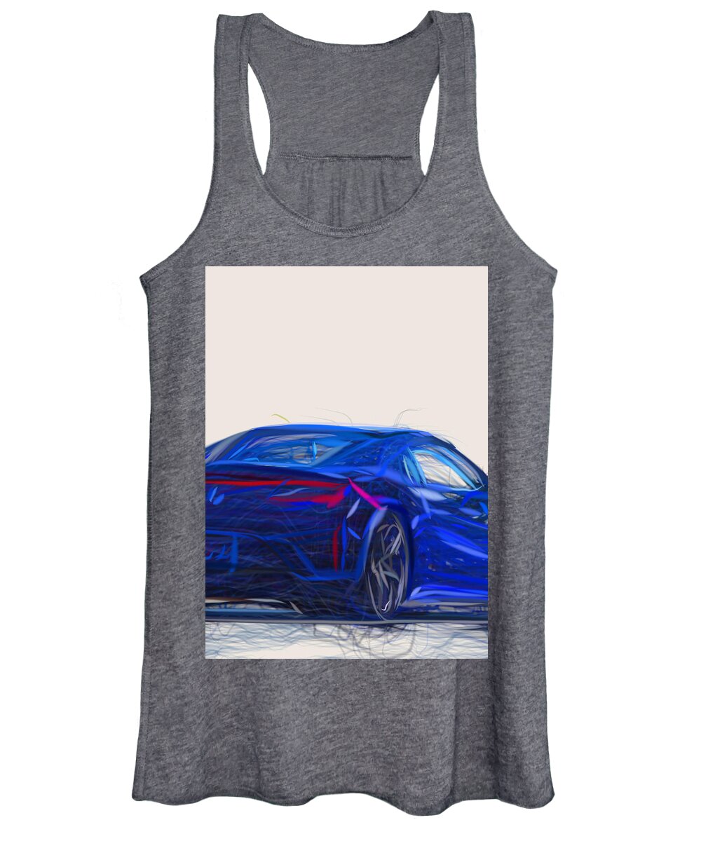 Wall Art Decor Women's Tank Top featuring the digital art Acura Nsx 20680 by CarsToon Concept