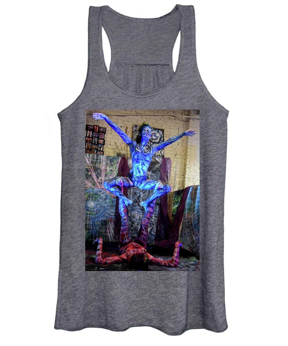  Photography Women's Tank Top featuring the painting Aien Crane by Leigh Odom