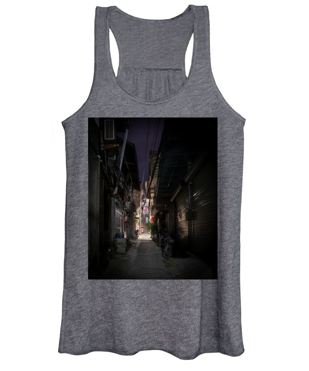Alley Women's Tank Top featuring the photograph Alleyway on Old West Street by William Dickman