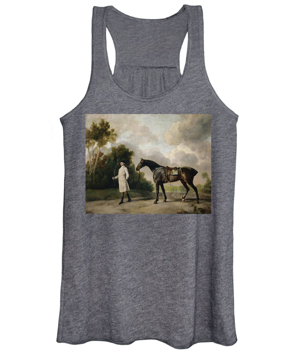 George Stubbs Women's Tank Top featuring the painting Assheton, first Viscount Curzon, and his mare Maria, 1771 Oil on canvas R. F.1973-94. by George Stubbs