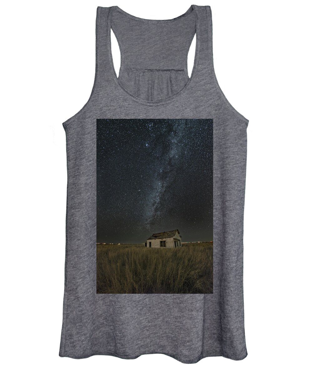 Milky Way Women's Tank Top featuring the photograph At the End of the Galaxy by James Clinich