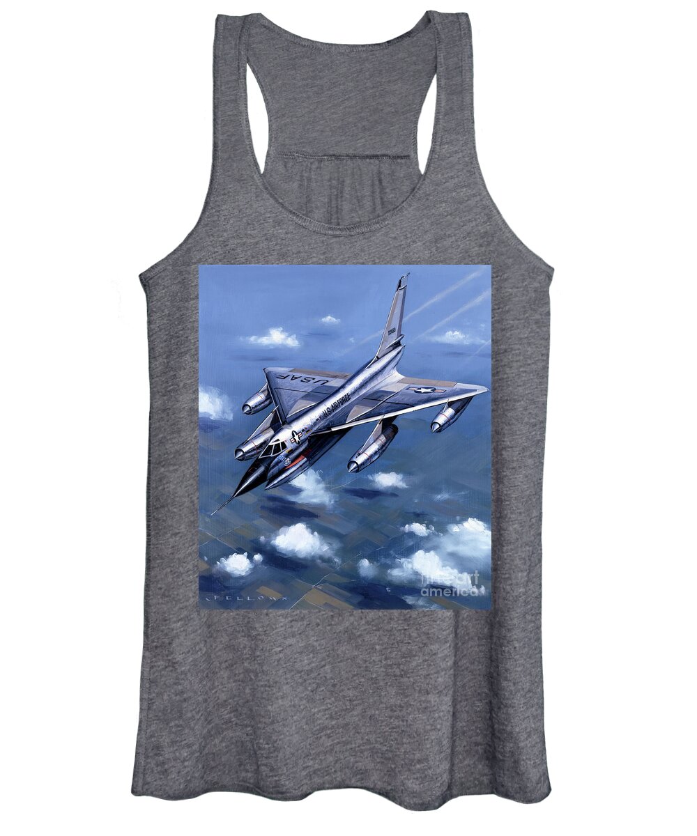 Military Aircraft Women's Tank Top featuring the painting Convair B-58 Hustler by Jack Fellows