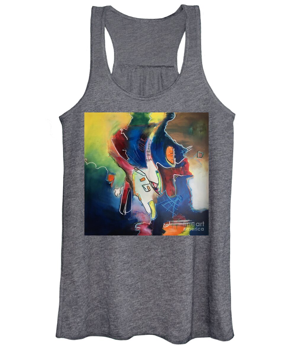 Abstract Women's Tank Top featuring the painting Back Again by Jeff Barrett