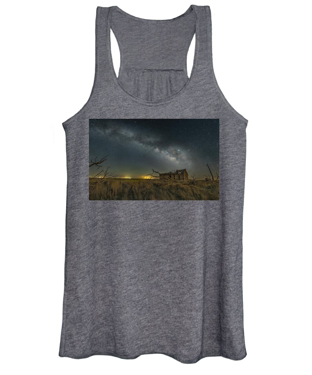 Milky Way Women's Tank Top featuring the photograph Backyard Memories II by James Clinich