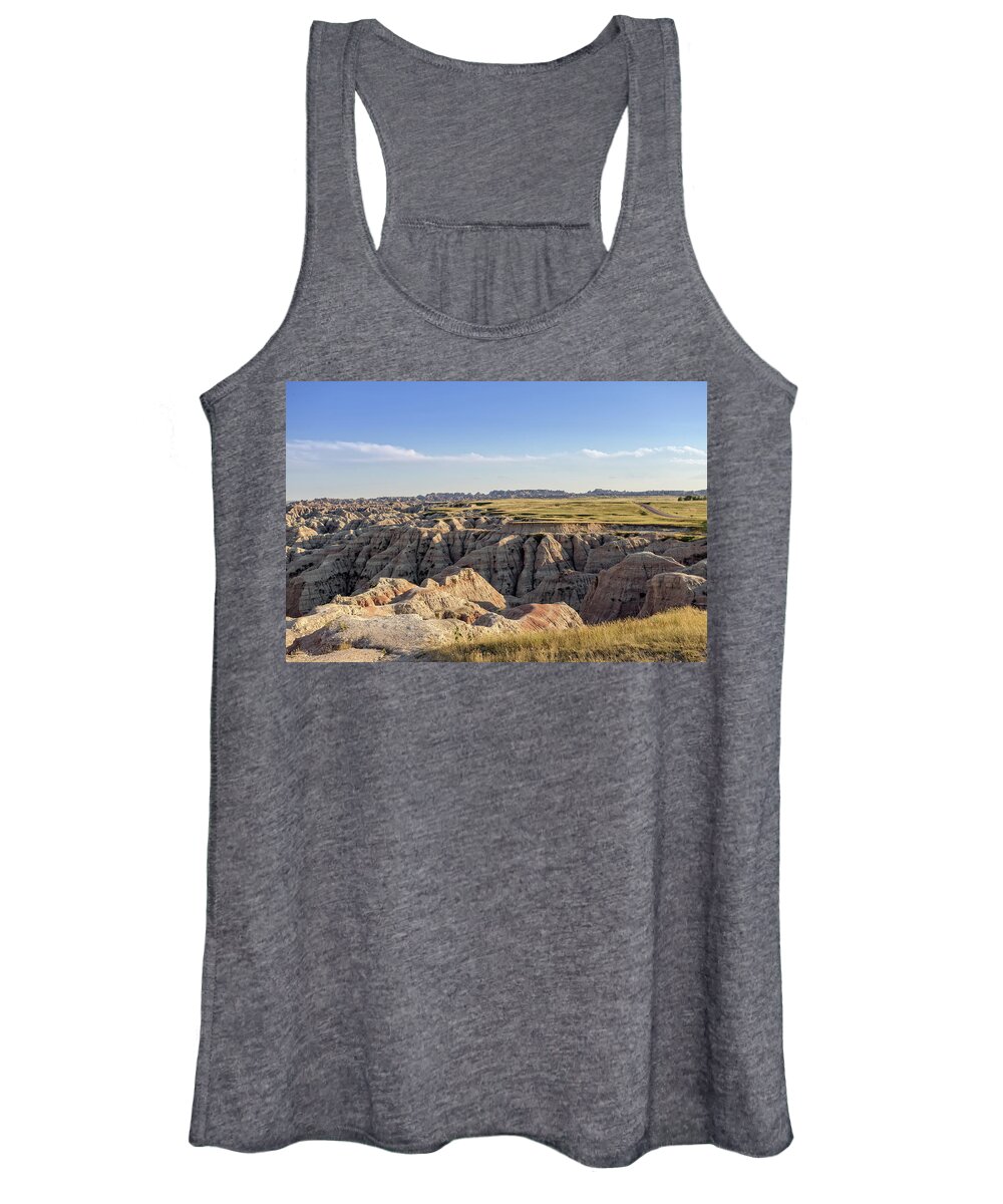 Badlands Women's Tank Top featuring the photograph Badlands Freebird by Chris Spencer