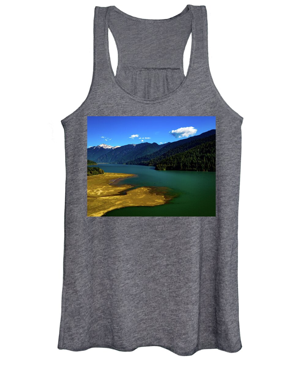 Steve Bunch Women's Tank Top featuring the photograph Baker Lake out of season by Steve Bunch