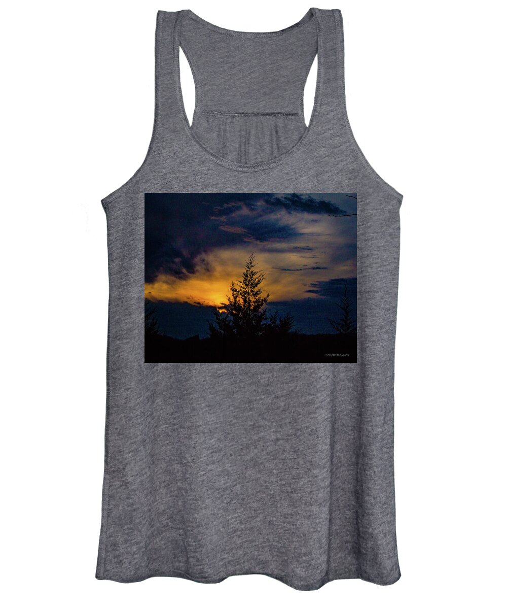 Ellie Pics Women's Tank Top featuring the photograph Banked Fire by Al Griffin