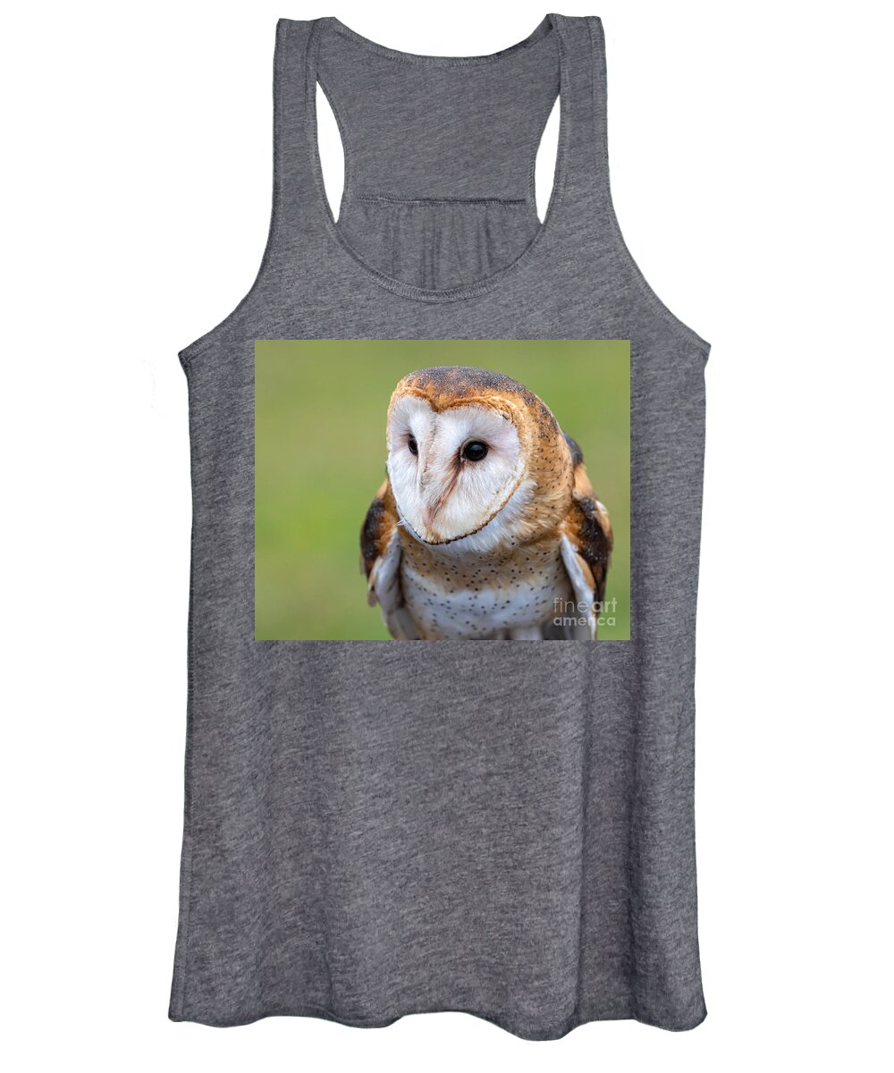 Photography Women's Tank Top featuring the photograph Barn Owl by Alma Danison