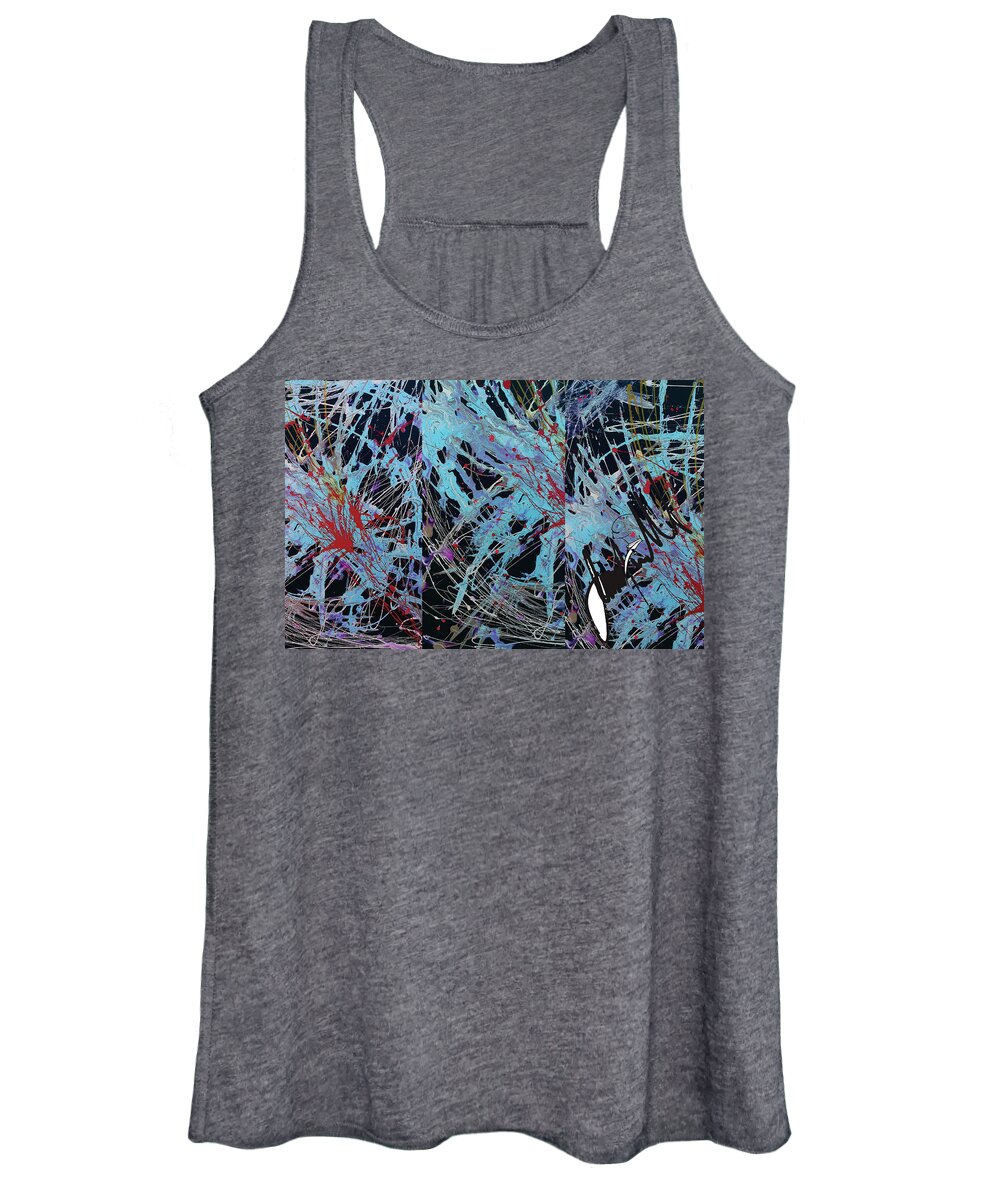  Women's Tank Top featuring the digital art Black Wave by Jimmy Williams