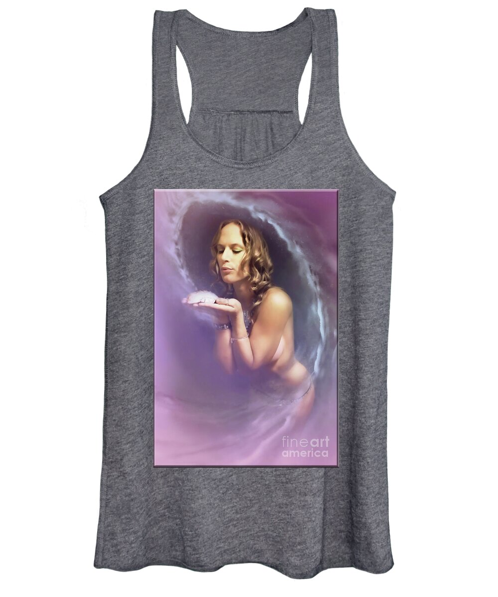 Dark Women's Tank Top featuring the digital art Breath Of Life by Recreating Creation