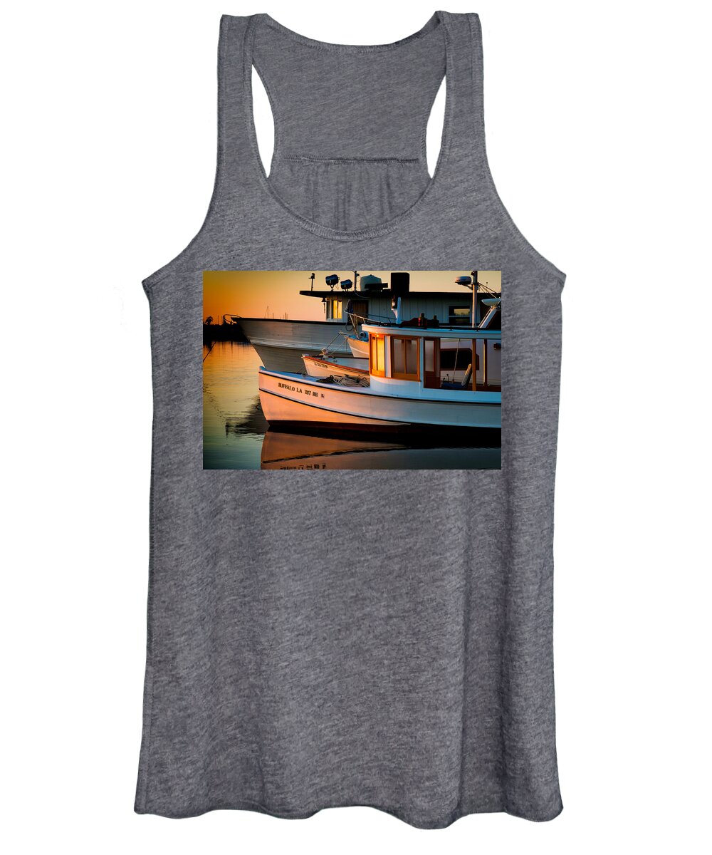 Boat Women's Tank Top featuring the photograph Buffalo Boat by Tom Gresham