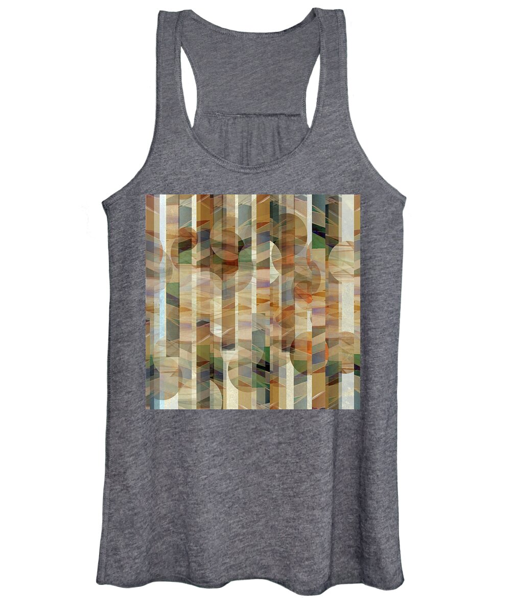 Circles Women's Tank Top featuring the digital art Canyon Circles and Stripes by Sand And Chi