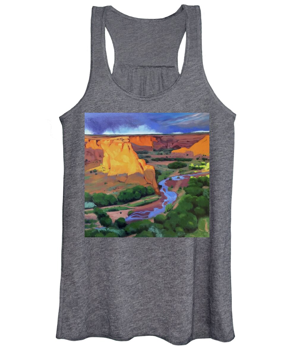 Canyon De Chelly Women's Tank Top featuring the painting Canyon de Chelly by Elizabeth Jose
