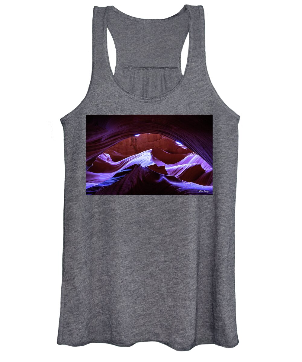 Antelope Canyon Women's Tank Top featuring the photograph Canyon Magic by Mike Long