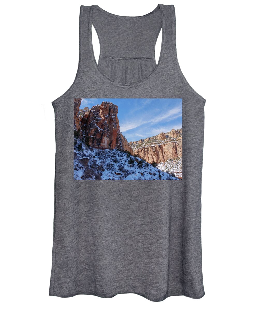 American Southwest Women's Tank Top featuring the photograph Canyon Walls on the Bright Angel Trail by Todd Bannor