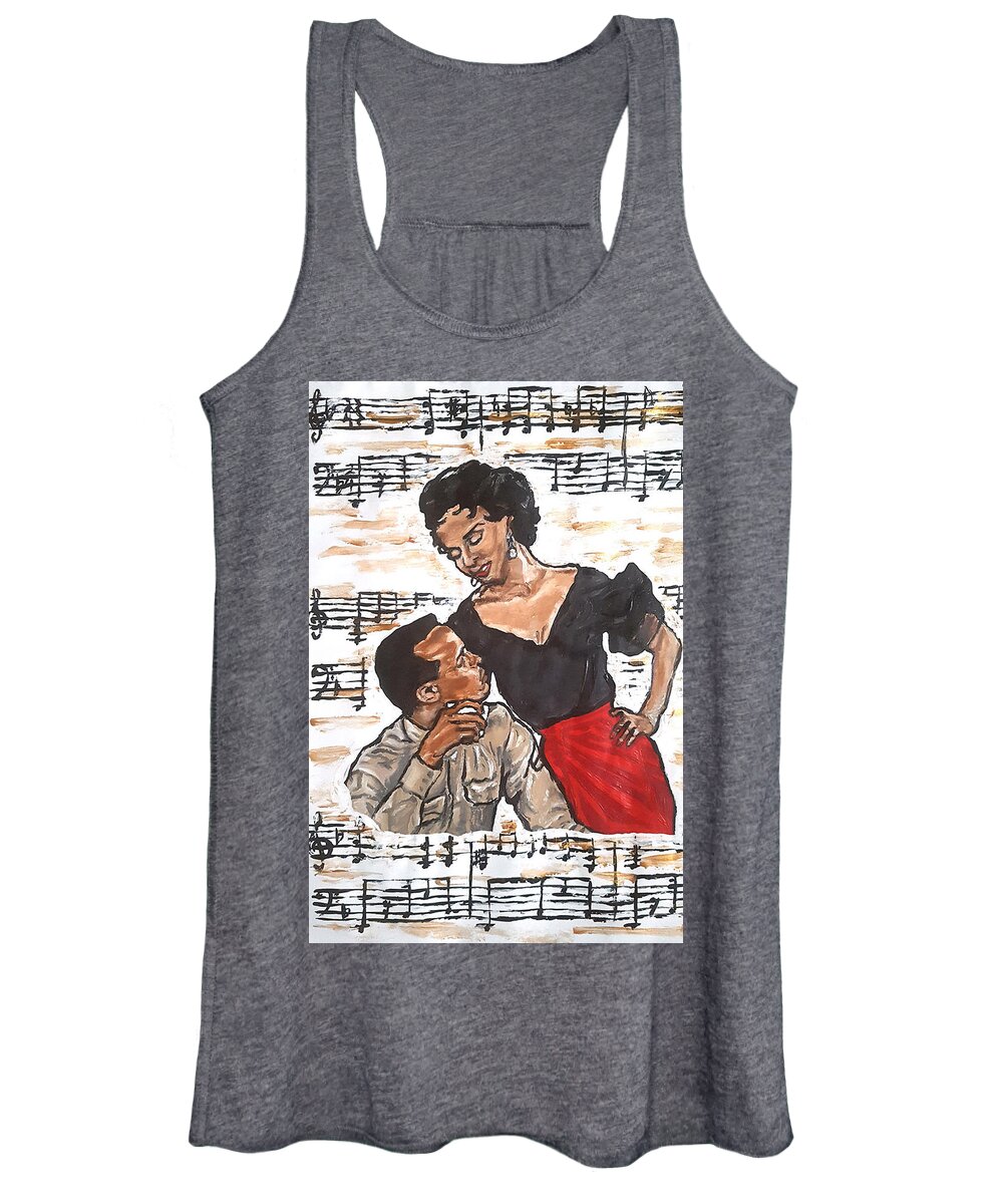 Carmen Jones Women's Tank Top featuring the painting Carmen Jones - That's Love by Rachel Natalie Rawlins