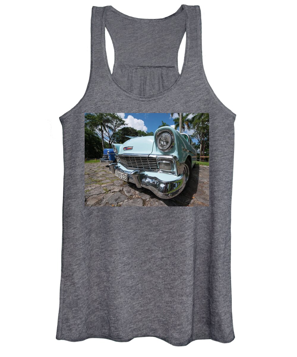 Classic Women's Tank Top featuring the photograph Classic Cuban Chevy by Mark Duehmig
