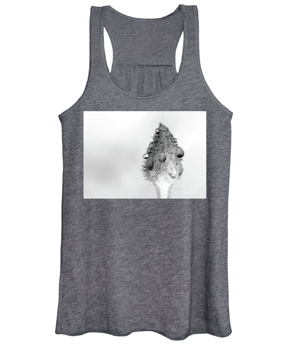 Clematis Bud In Rain Women's Tank Top featuring the photograph Clematis Bud in Rain by Natalie Dowty