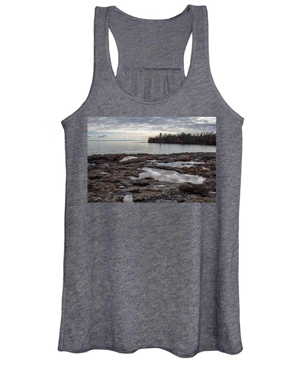 Reflection Women's Tank Top featuring the photograph Cloud Reflections by Laura Smith