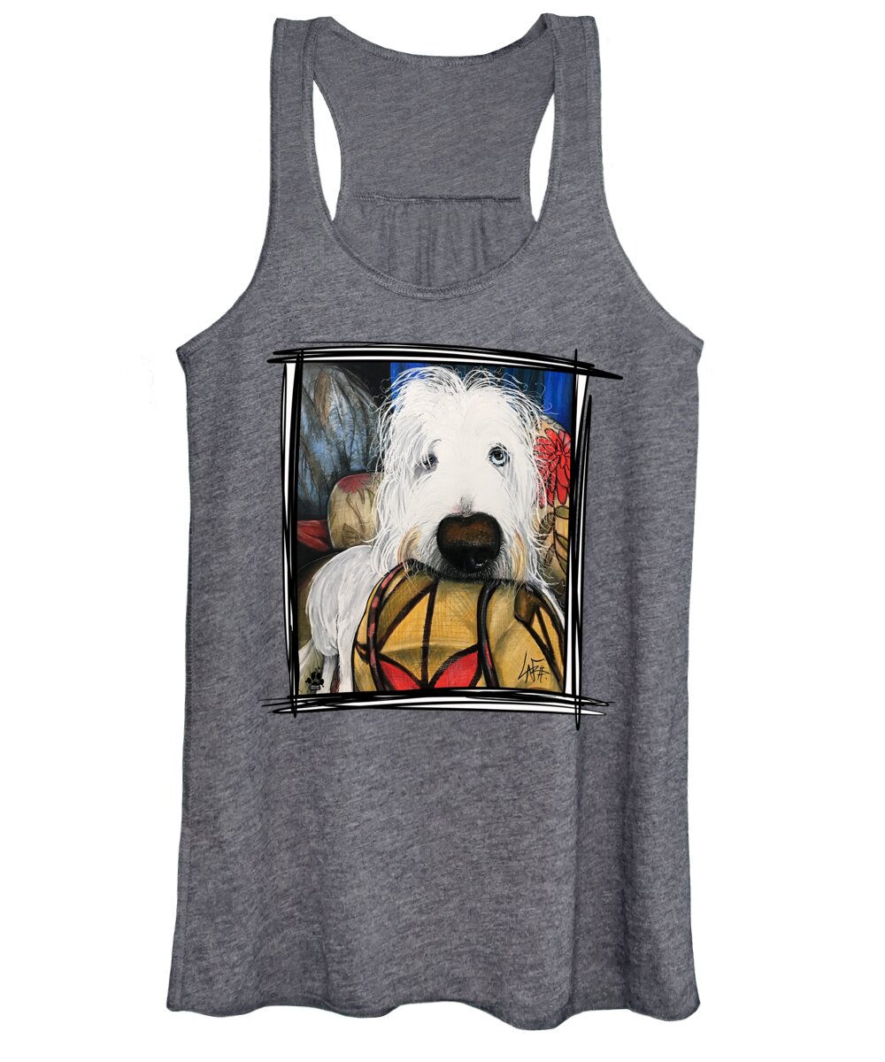 Colella Women's Tank Top featuring the drawing Colella 5109 by Canine Caricatures By John LaFree