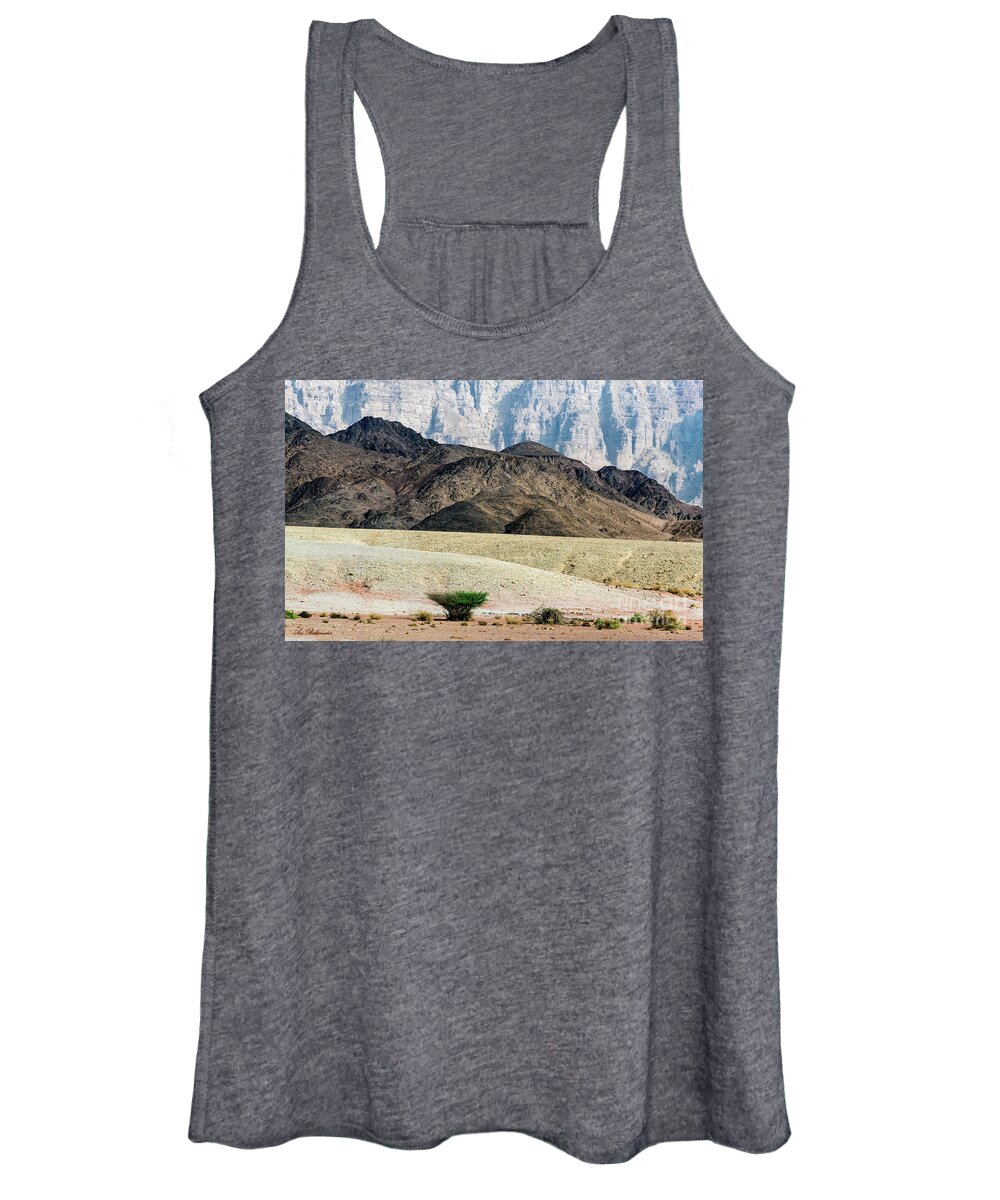 Desert Women's Tank Top featuring the photograph Color layers in the desert by Arik Baltinester