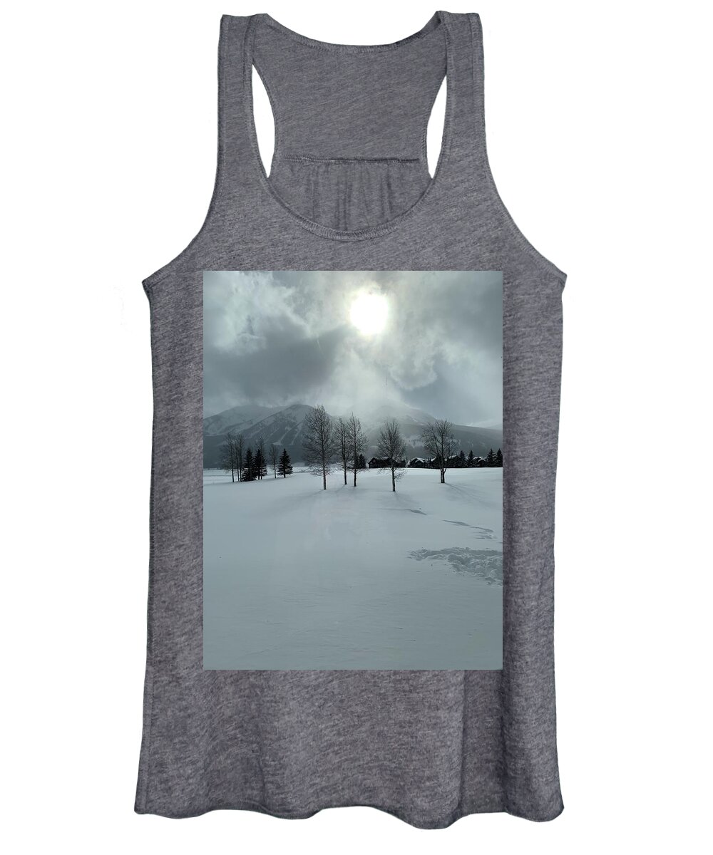 Landscape Women's Tank Top featuring the photograph Colorado snow day by Colette Lee