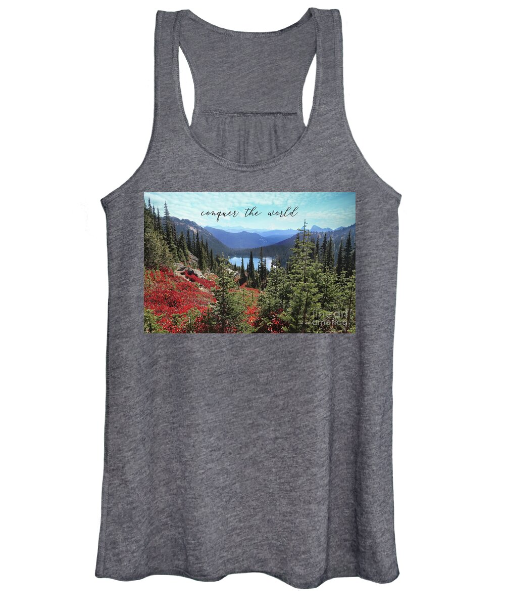 Landscape Women's Tank Top featuring the photograph Conquer The World by Sylvia Cook