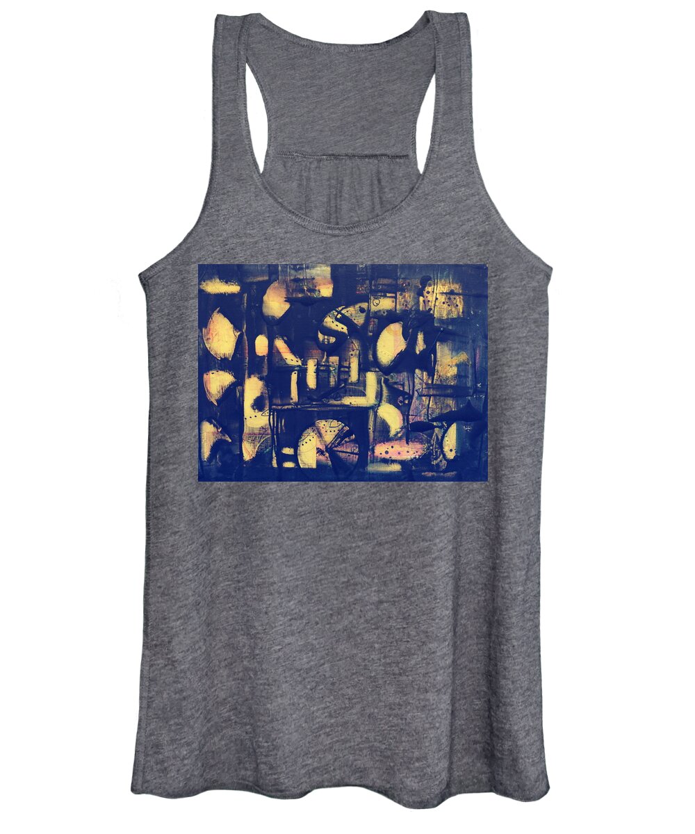 Abstract Women's Tank Top featuring the painting Contraption by 'REA' Gallery