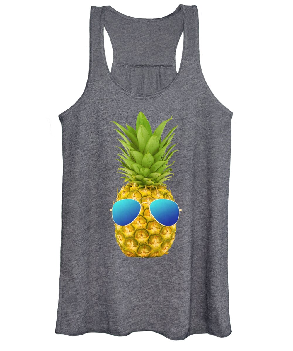 Pineapple Women's Tank Top featuring the digital art Cool Pineapple by Megan Miller