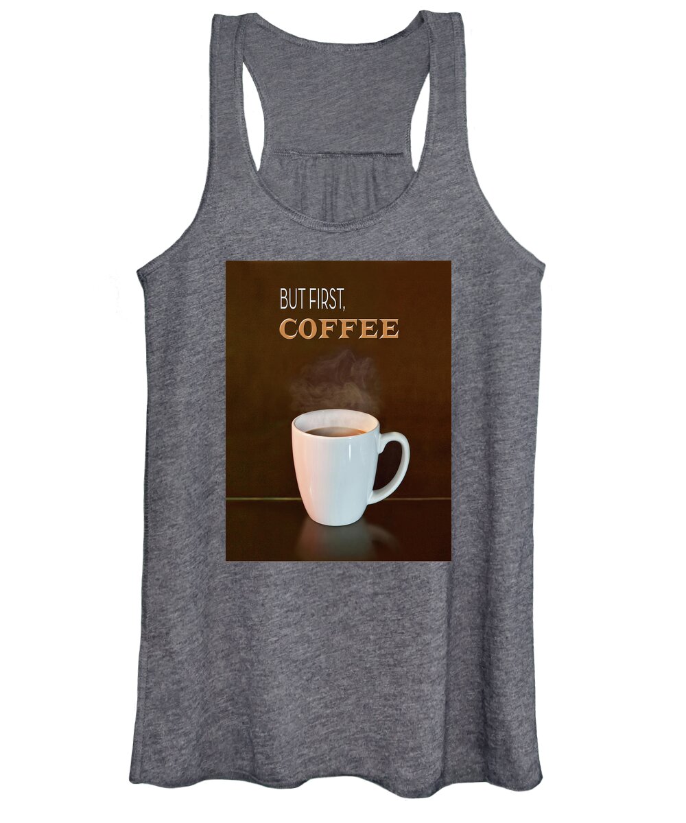 Coffee Women's Tank Top featuring the photograph Cup of Coffee by Steve Ladner