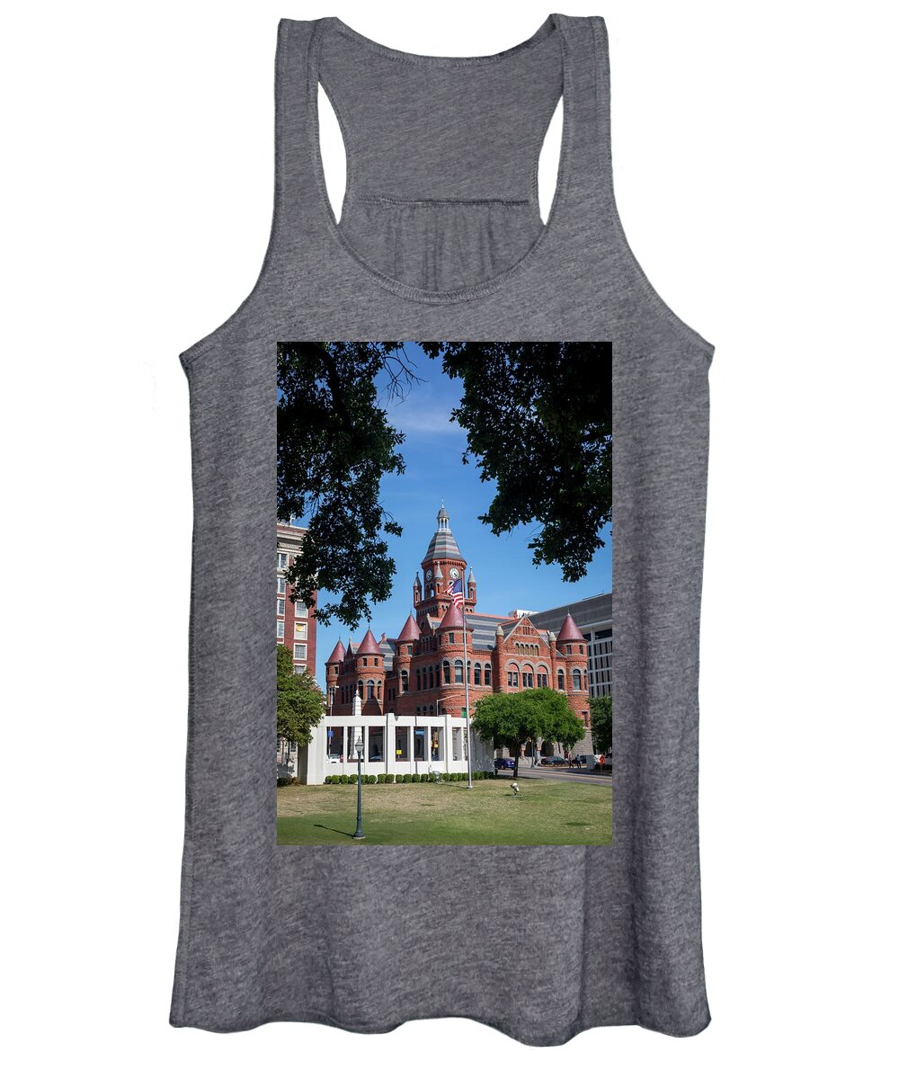 Dallas Women's Tank Top featuring the photograph Dallas County Courthouse by Harriet Feagin